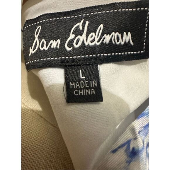 New Sam Edelman Womens Silky Floral Print Midi Dress Purple Mist Size Large - Picture 8 of 14